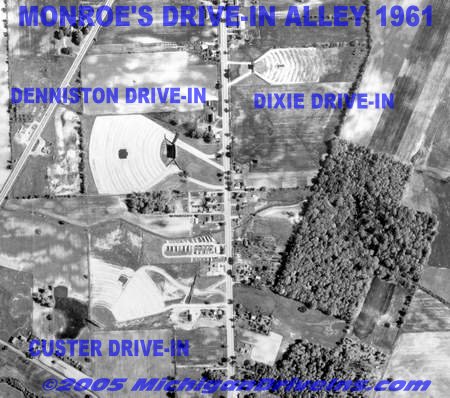 Denniston Drive-In Theatre - Actual 1960S Drive-In Alley Aerial 5-28-61 (newer photo)